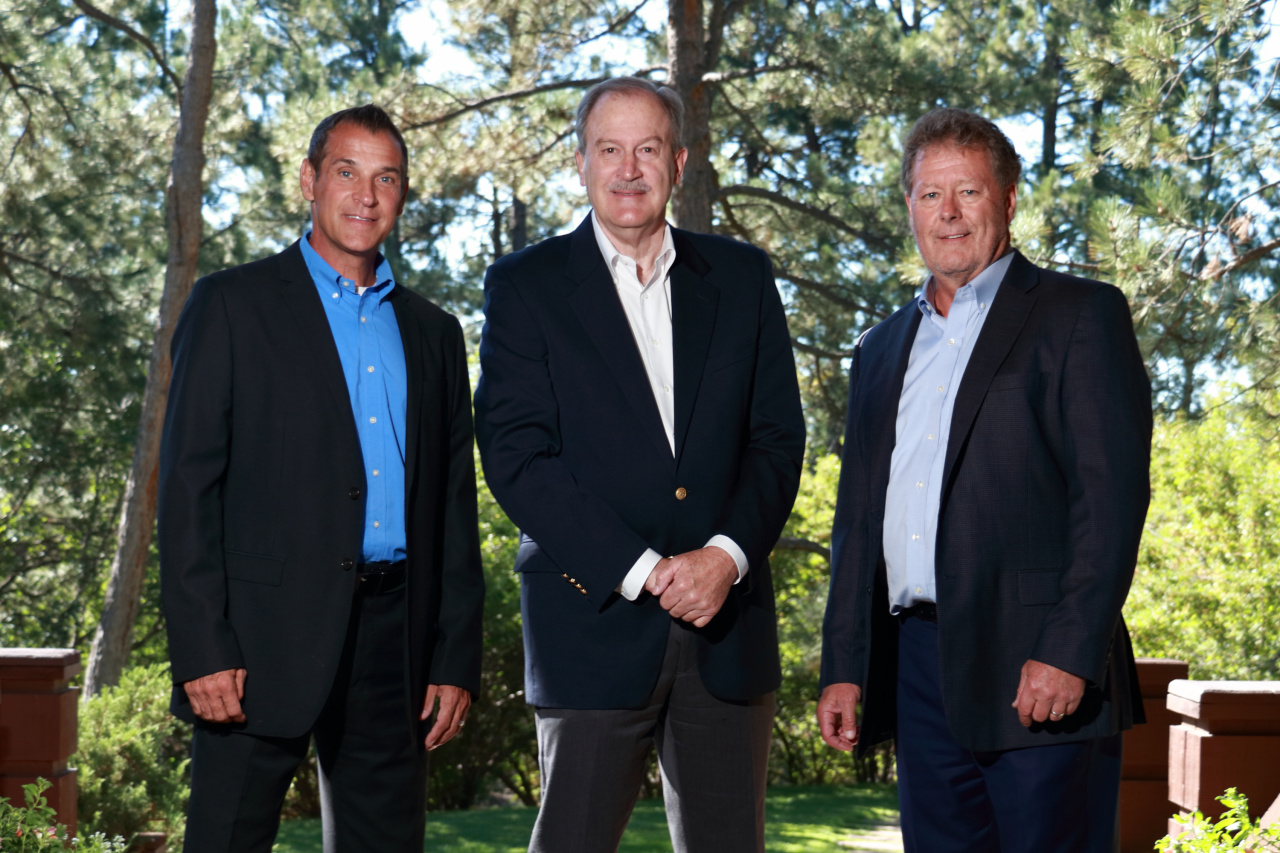 Pictured: Steve Redmond and Mike Buck, former owners of Coldwell Banker Castle Pines and Tim Clark of LIV Sotheby’s International Realty 