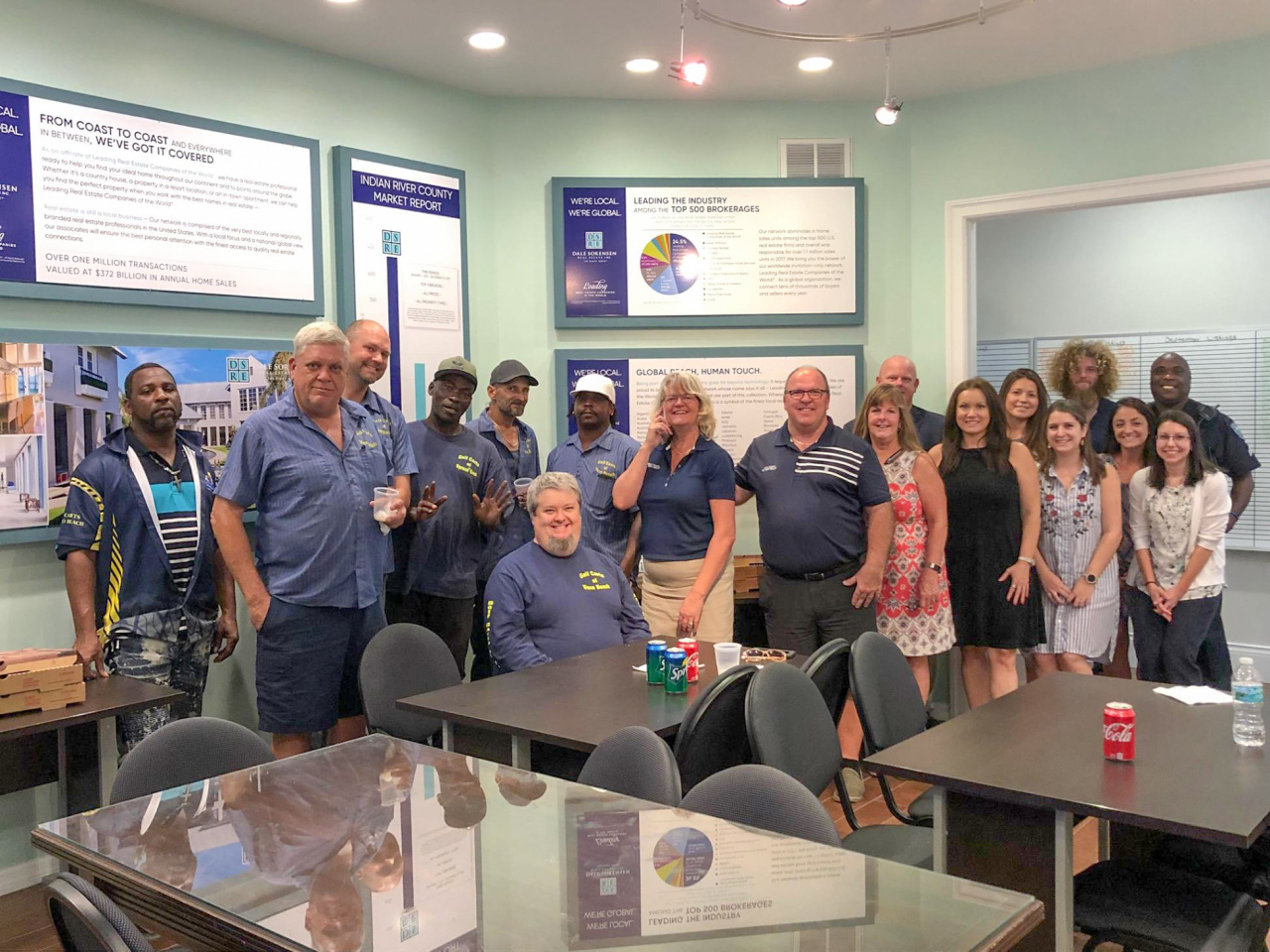 DSRE staff and sales agents hosted a lunch for fourteen employees of Golf Carts of Vero Beach who were left without a paycheck following that business’s devastating fire