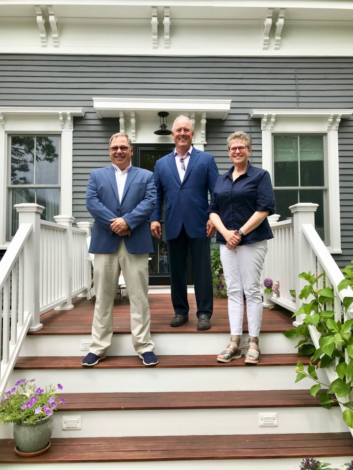 Left to right: David M. Nicolau, Broker Owner of Atlantic Bay Sotheby's International Realty; Larry Rideout, Chairman & Co-Owner of Gibson Sotheby's International Realty; and Emily Flax, Broker Owner of Atlantic Bay Sotheby's International Realty. 
