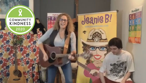 Jeanie Bratschie, also known as Jeanie B, performs back to school concert for kids to benefit Connections for the Homeless. 