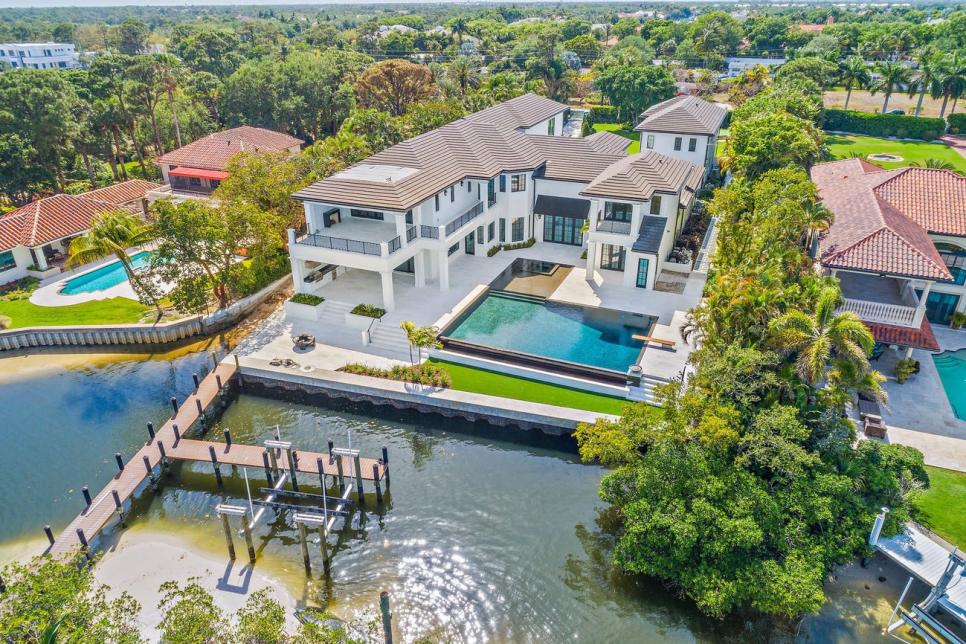 Dustin Johnson and his fiancée Paulina Gretzky's new $14 million Admirals Cove Estate in Jupiter, Florida.