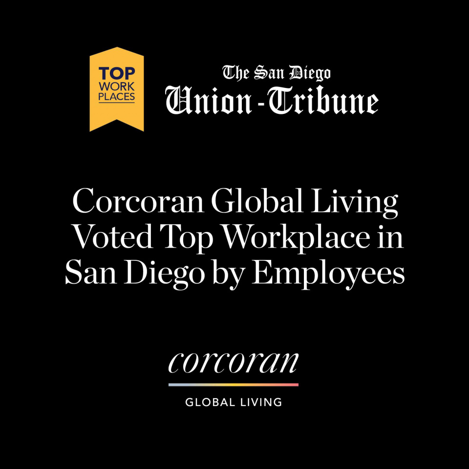 Corcoran Global Living ranked as one of San Diego County’s Top Workplaces