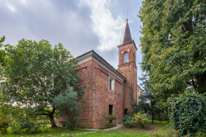 Historic church deconsecrated for residential use with garden