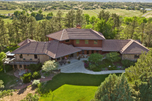 Custom Home on 7.4 acre Lot Overlooking West Plum Creek and the Front Range