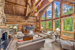 This secluded Log home is a sanctuary from the world.